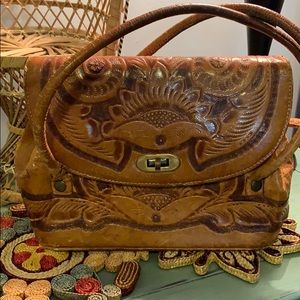 Genuine Hand Carved Leather bag